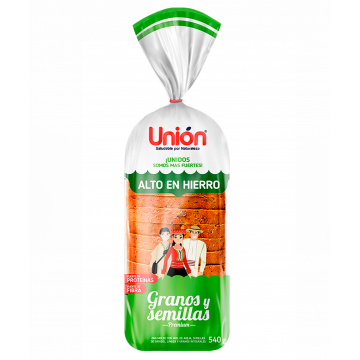 PAN DE MOLDE GRANOS Y SEMILLAS - Unión 540g