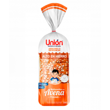 PAN DE MOLDE MULTISEMILLAS CON AVENA - Unión 540g