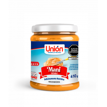 MANTEQUILLA DE MANÍ - Unión 410g