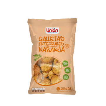 GALLETAS INTEGRALES SABOR NARANJA - Unión 195g