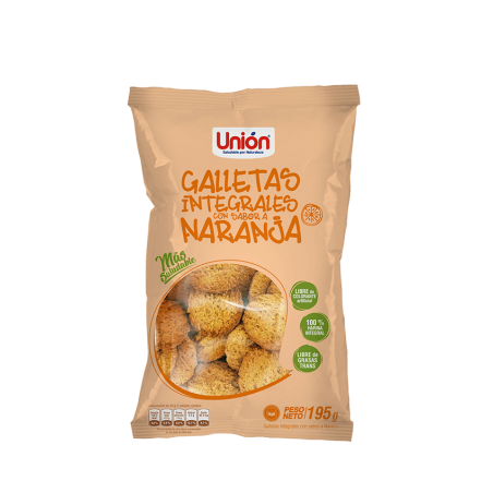 GALLETAS INTEGRALES SABOR NARANJA - Unión 195g