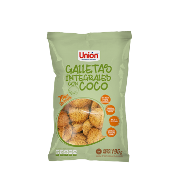 GALLETAS INTEGRALES DE COCO - Unión 195g