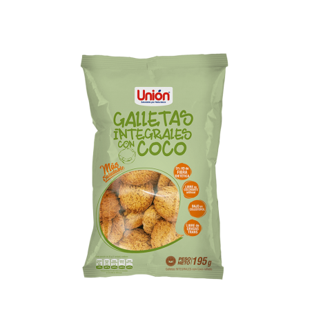 GALLETAS INTEGRALES DE COCO - Unión 195g
