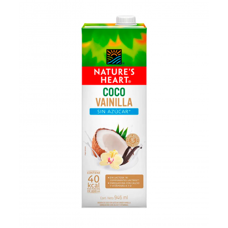 BEBIDA DE COCO VAINILLA SIN AZUCAR - Nature's Heart 946 mL