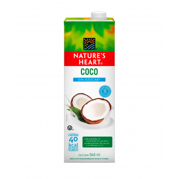 BEBIDA DE COCO SIN AZUCAR - Nature's Heart 946 mL