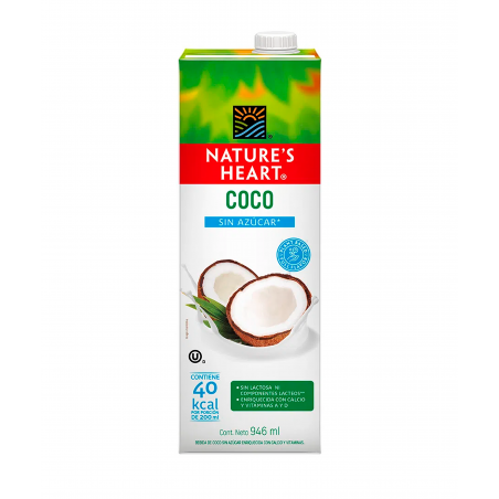 BEBIDA DE COCO SIN AZUCAR - Nature's Heart 946 mL