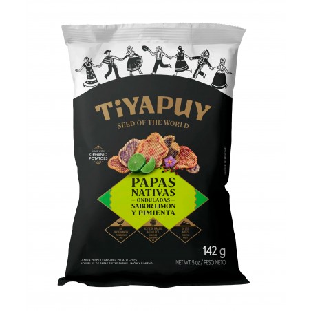 HOJUELAS DE PAPAS NATIVAS MIXTAS LIMÓN Y PIMIENTA - Tiyapuy 142g